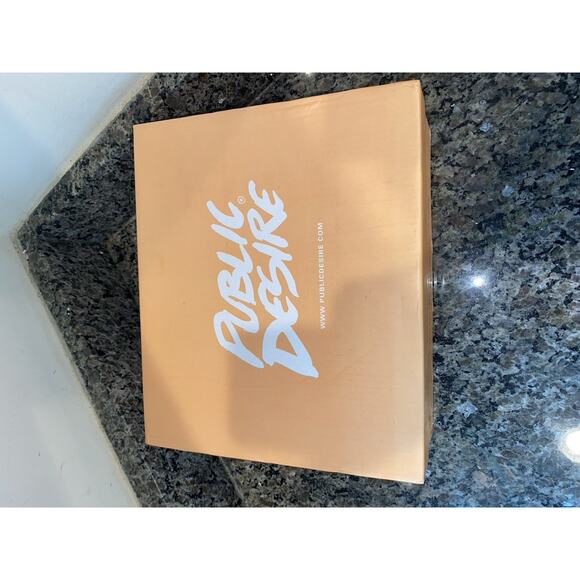 Public Desire Calf Length Silver direct silver sequin 5 Size 7 NWT - Picture 5 of 10